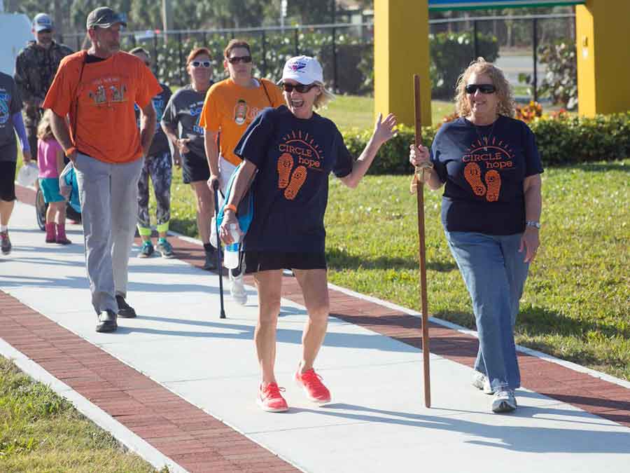National Multiple Sclerosis Society walking in Orlando Florida