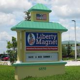 Liberty Magnet School Vero Beach Florida sign in front