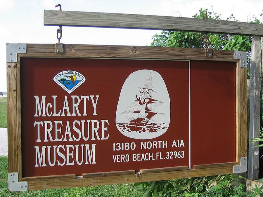 McLarty Treasure Museum sign in Vero Beach FL