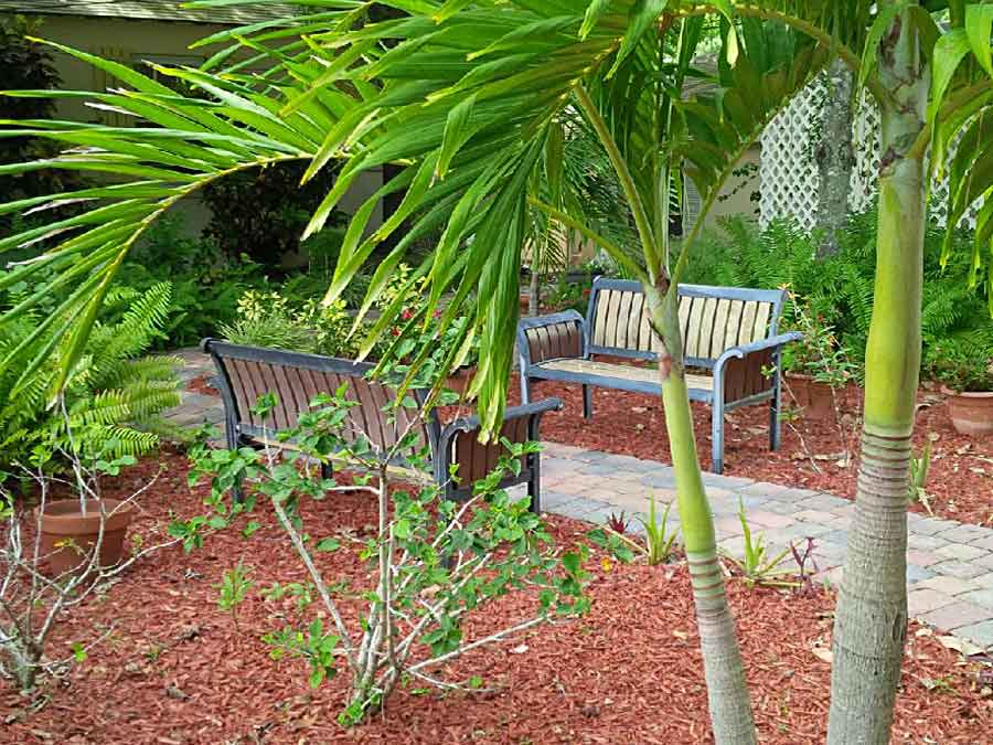 Center for Spiritual Care Vero Beach Florida sitting area outside