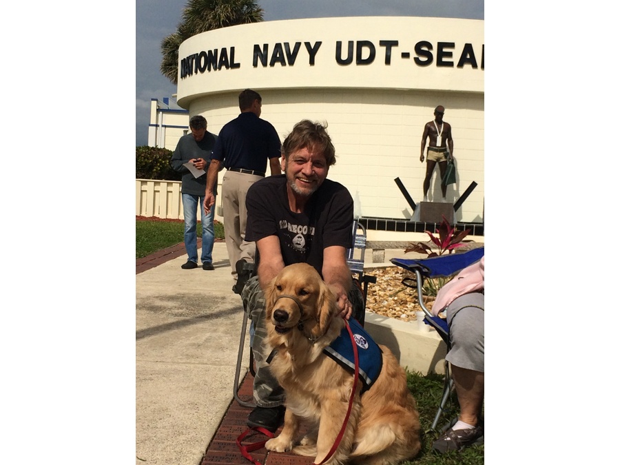 Dogs For Life, Inc. Vero Beach Florida dog and owner at Navy UDT Seal museum