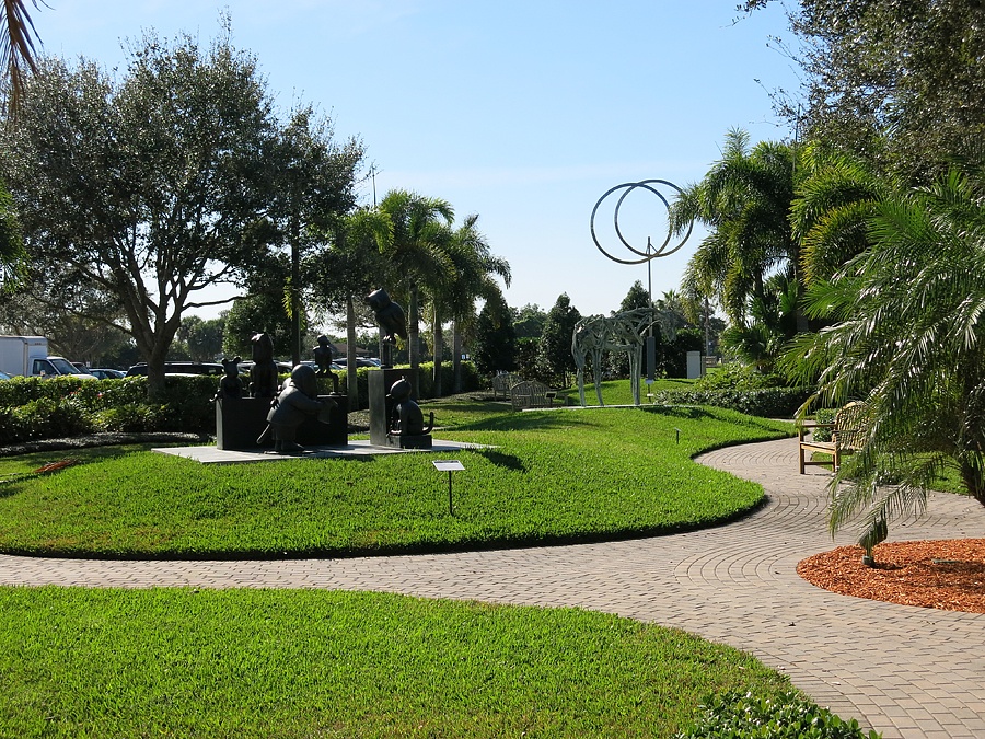 View of Vero Beach Art Museum sculpture garden