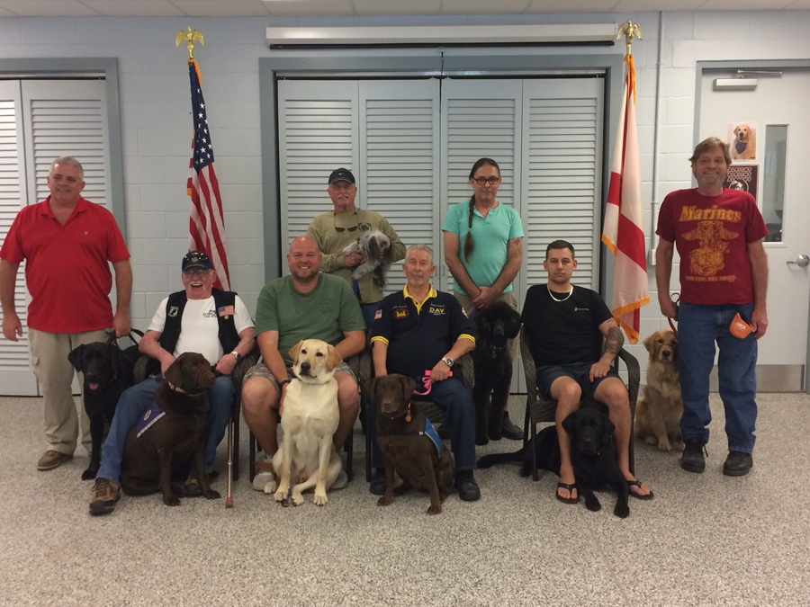 Dogs For Life, Inc. Vero Beach Florida Veterans and First Responders Graduating Class